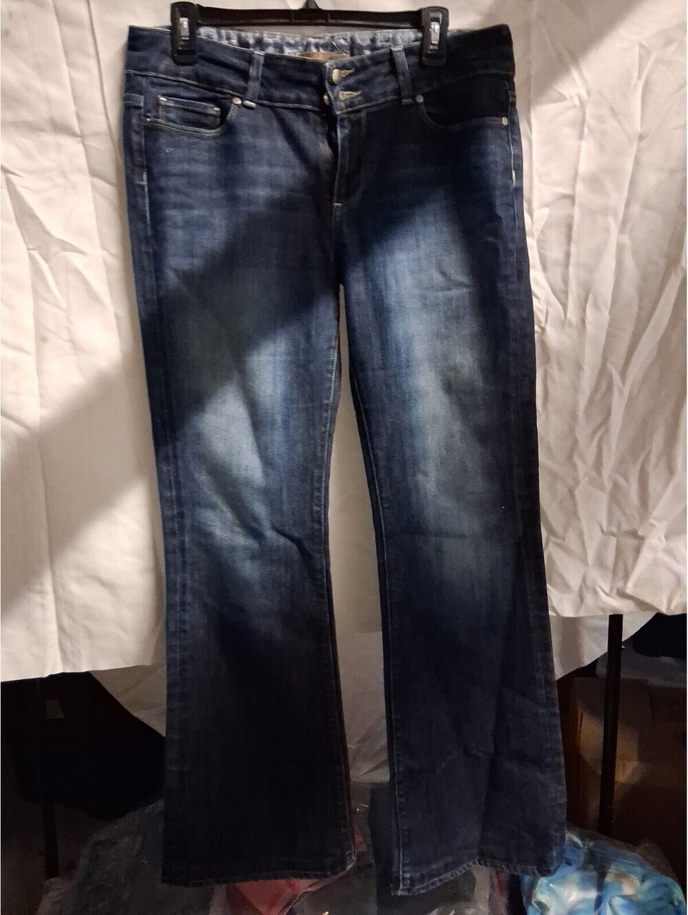 Paige Hidden Hils Womens Boot Cut Dark Jeans Size 31 G2
